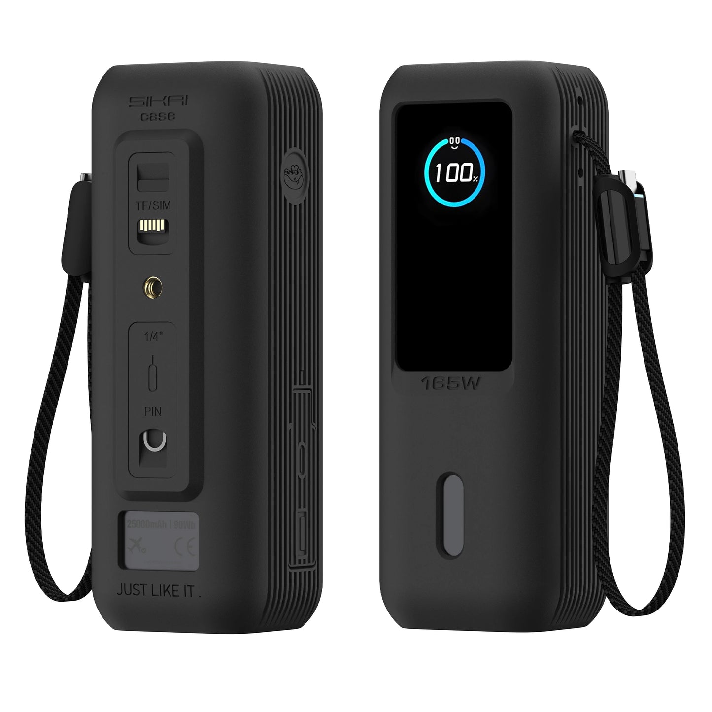 Silicone Case for Anker Zolo 25000mAh 165W Power Bank Portable Charger Protective Case Travel Carrying Case TF/SIM storage Bag