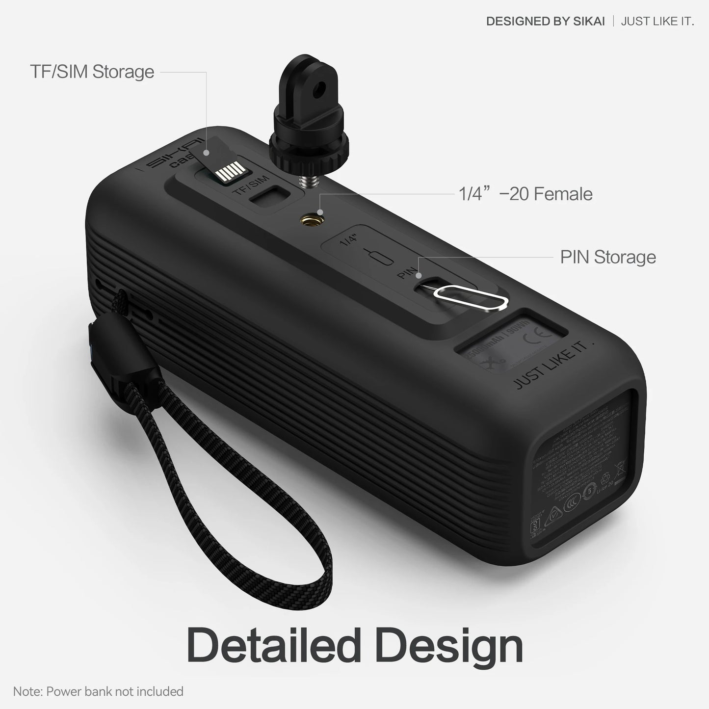 Silicone Case for Anker Zolo 25000mAh 165W Power Bank Portable Charger Protective Case Travel Carrying Case TF/SIM storage Bag