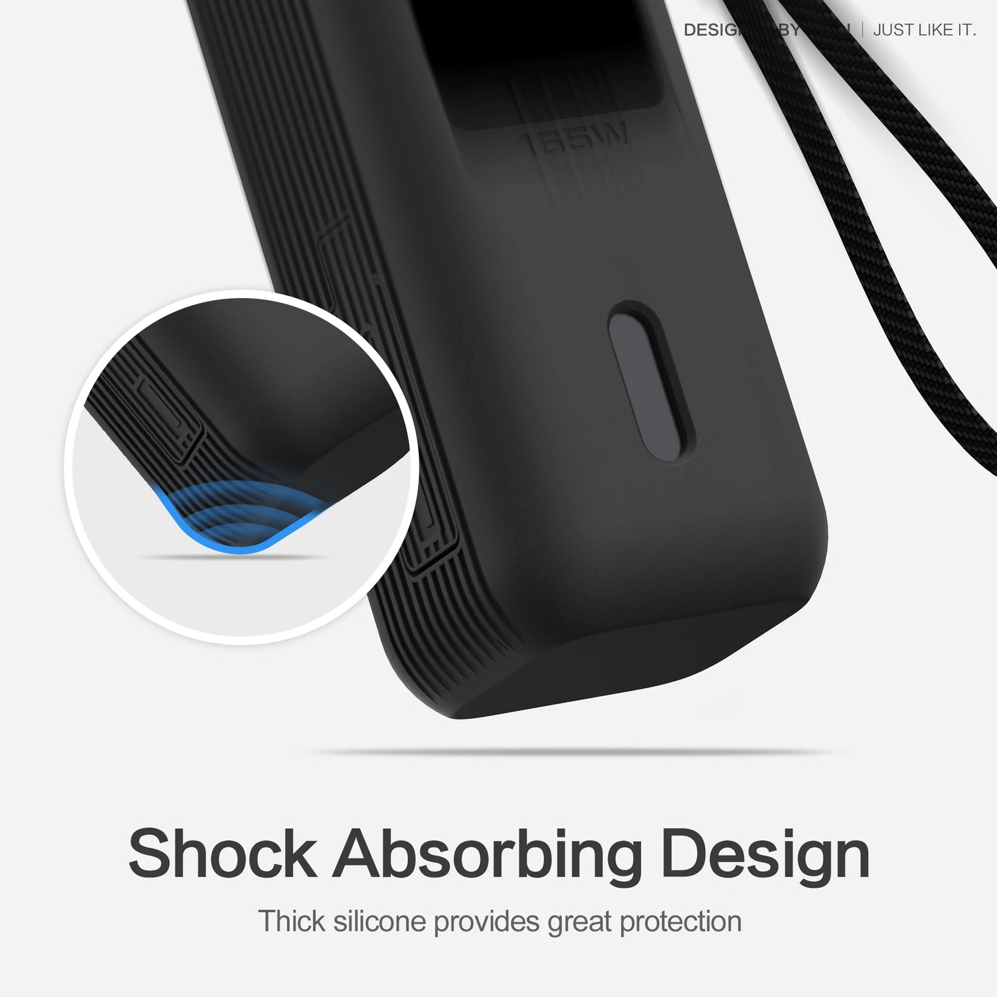 Silicone Case for Anker Zolo 25000mAh 165W Power Bank Portable Charger Protective Case Travel Carrying Case TF/SIM storage Bag
