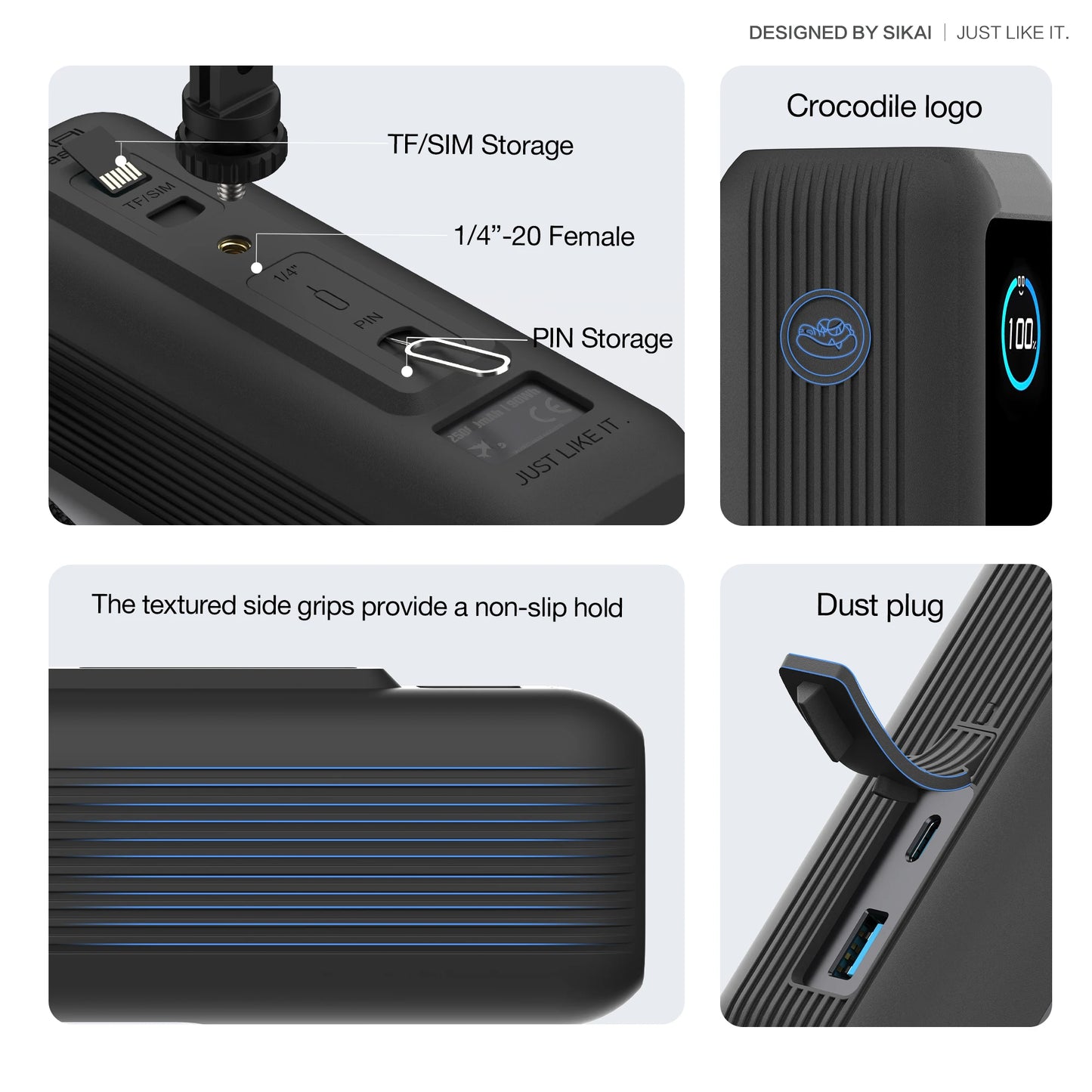 Silicone Case for Anker Zolo 25000mAh 165W Power Bank Portable Charger Protective Case Travel Carrying Case TF/SIM storage Bag